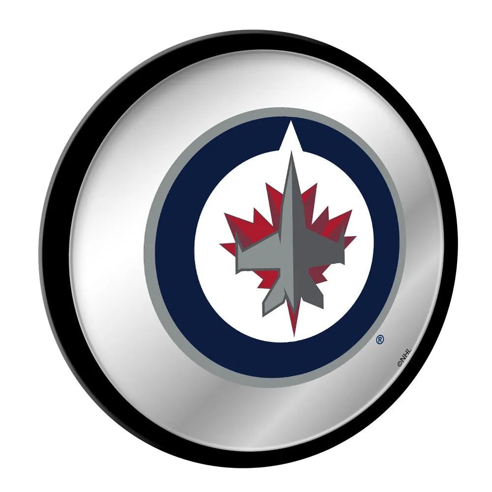 Winnipeg Jets: Modern Disc Mirrored Wall Sign