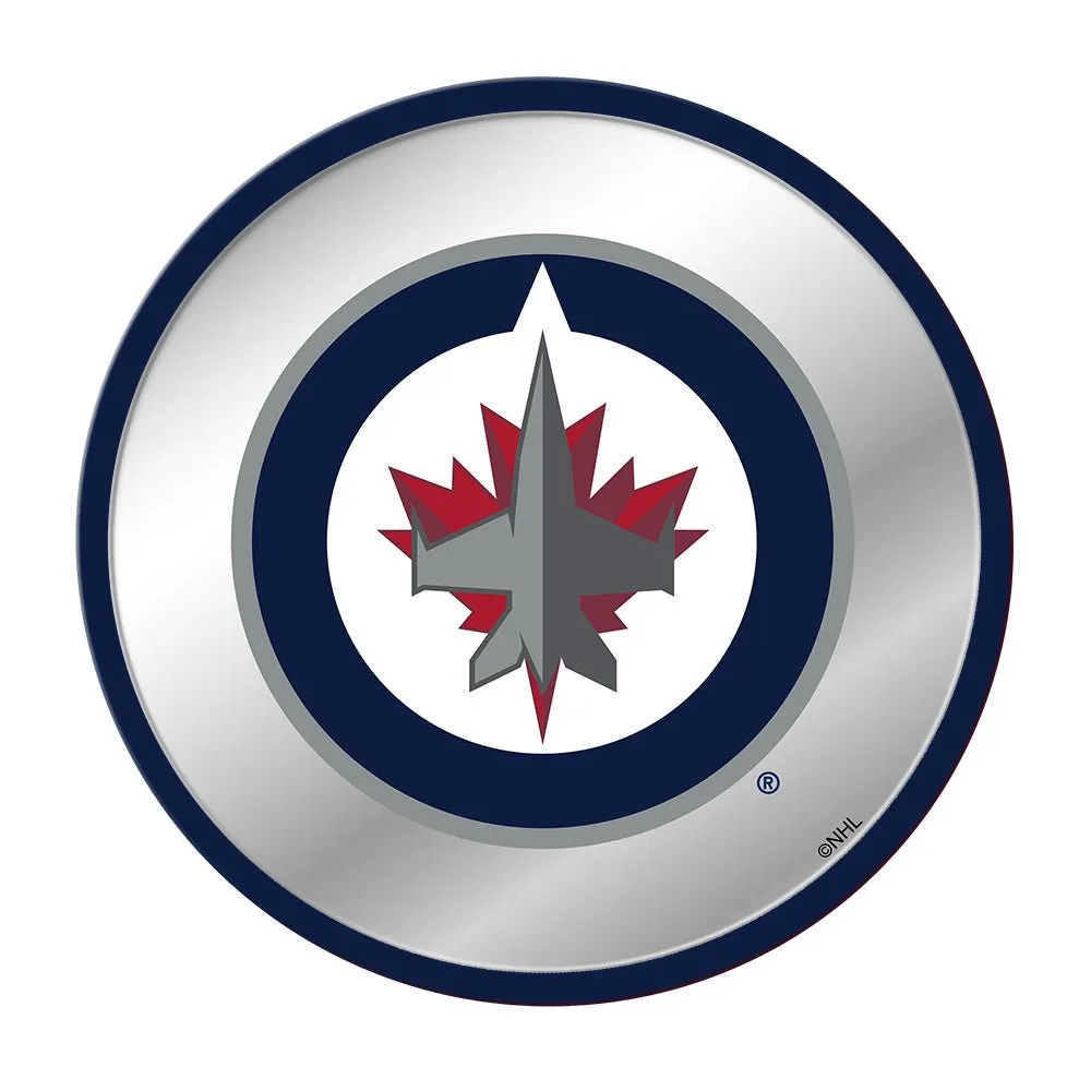 Winnipeg Jets: Modern Disc Mirrored Wall Sign