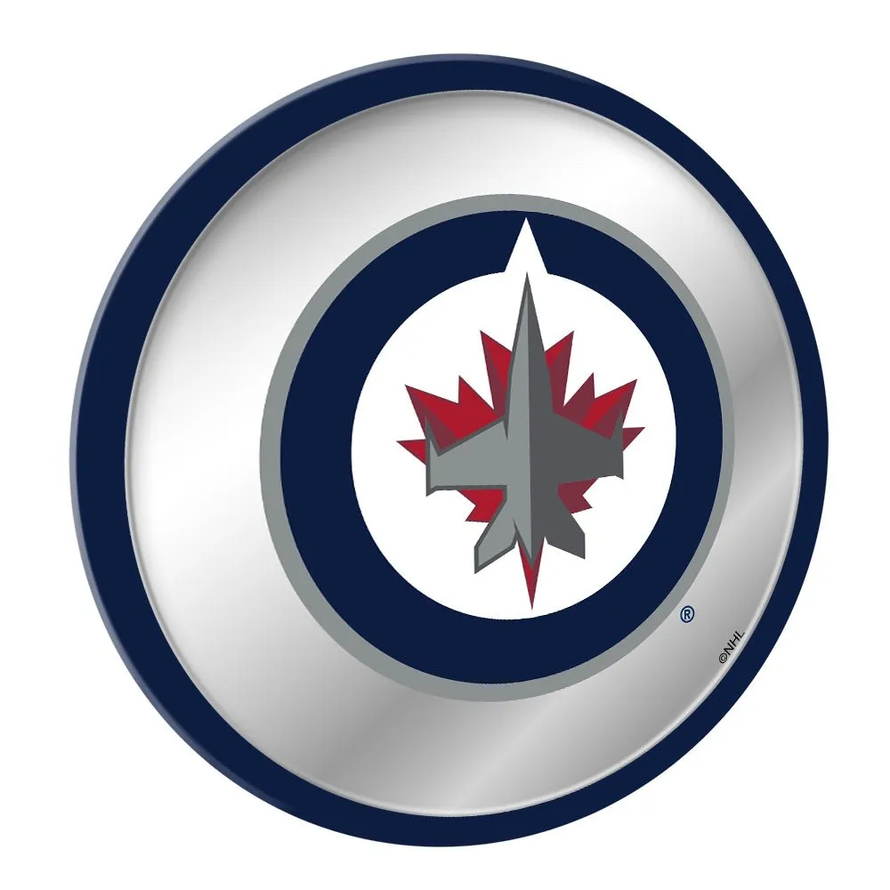 Winnipeg Jets: Modern Disc Mirrored Wall Sign