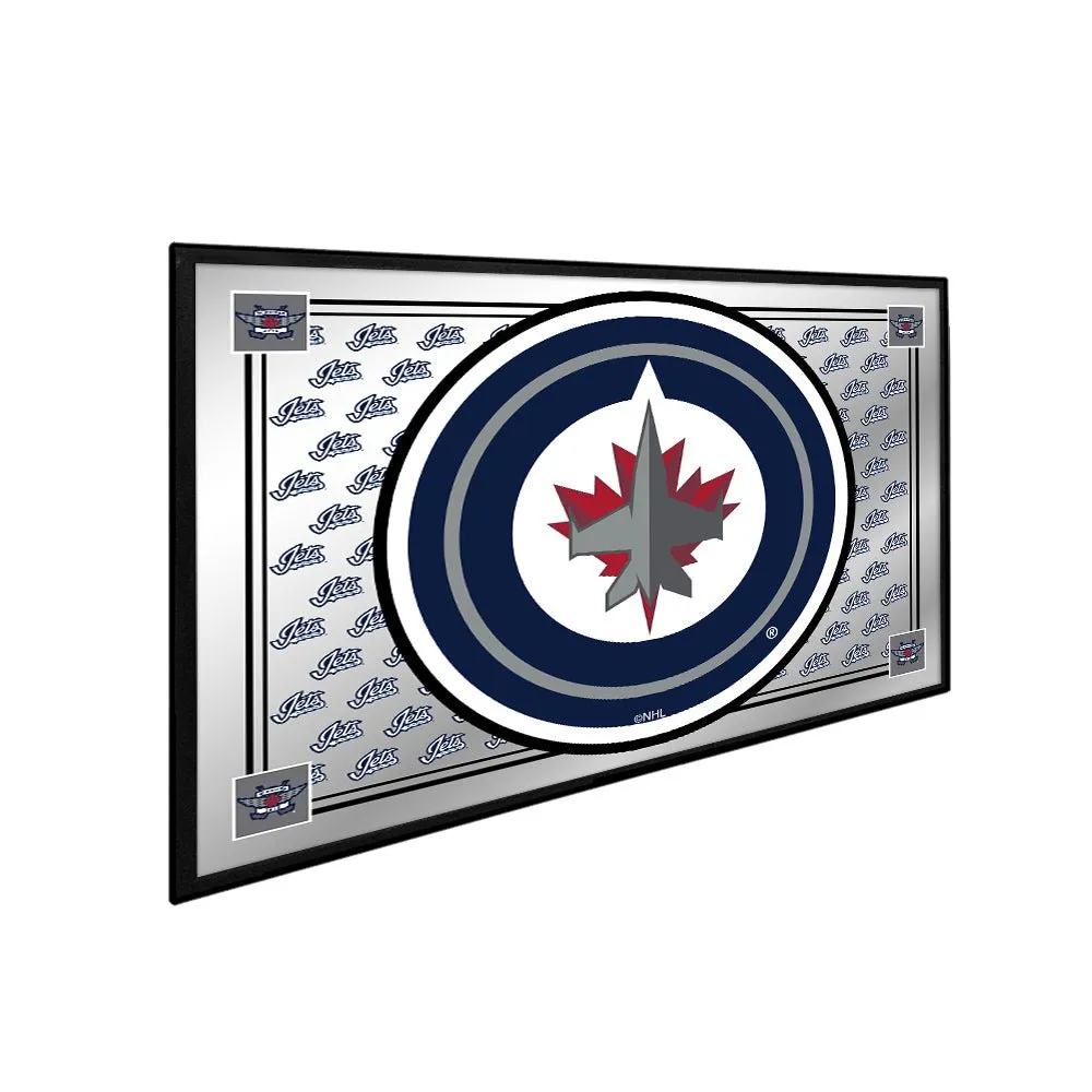 Winnipeg Jets: Team Spirit - Framed Mirrored Wall Sign