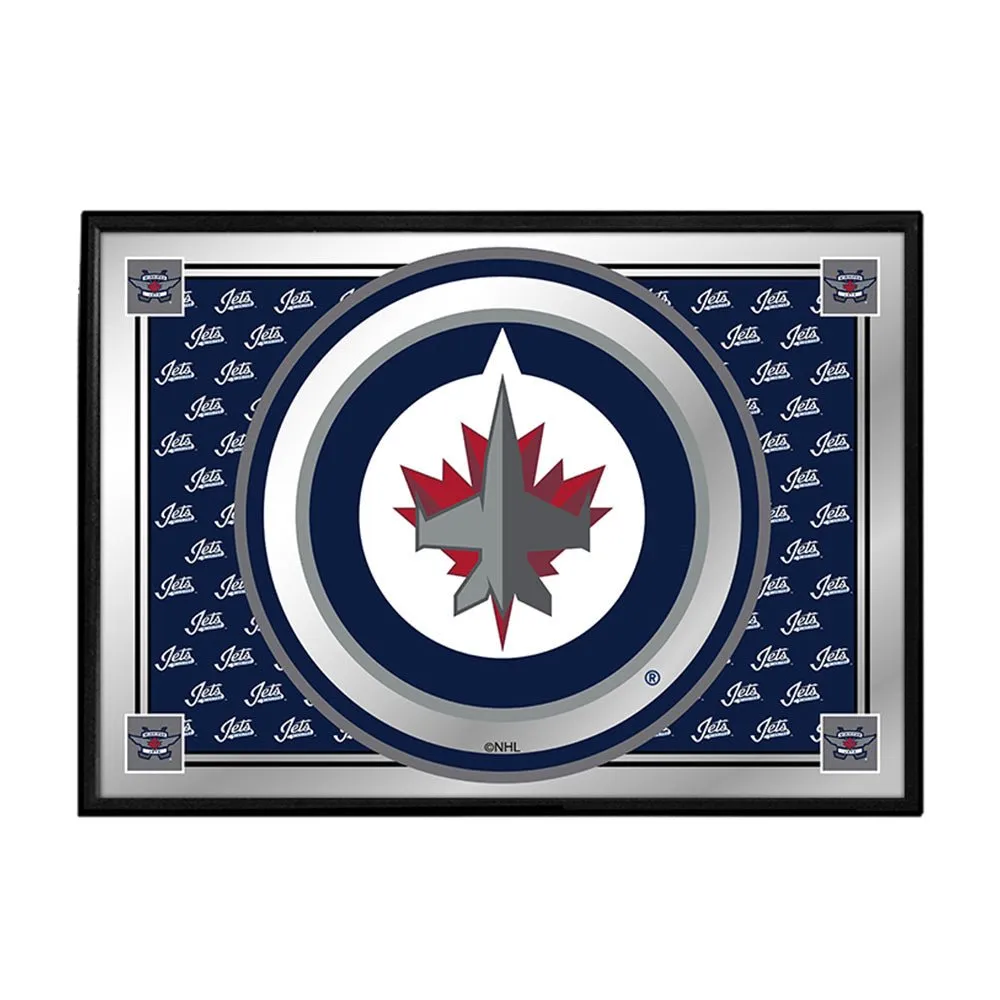 Winnipeg Jets: Team Spirit - Framed Mirrored Wall Sign
