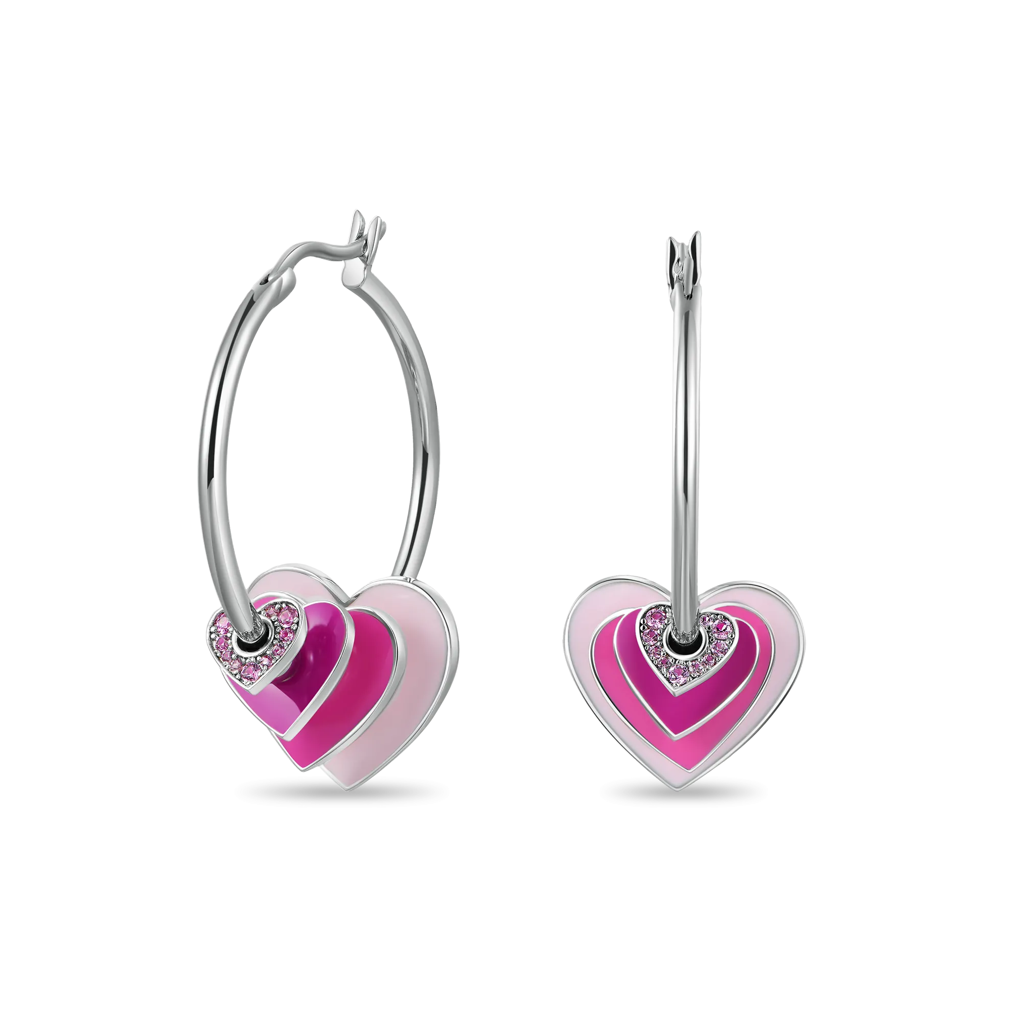 Women's Broken Heart Hoop Earrings