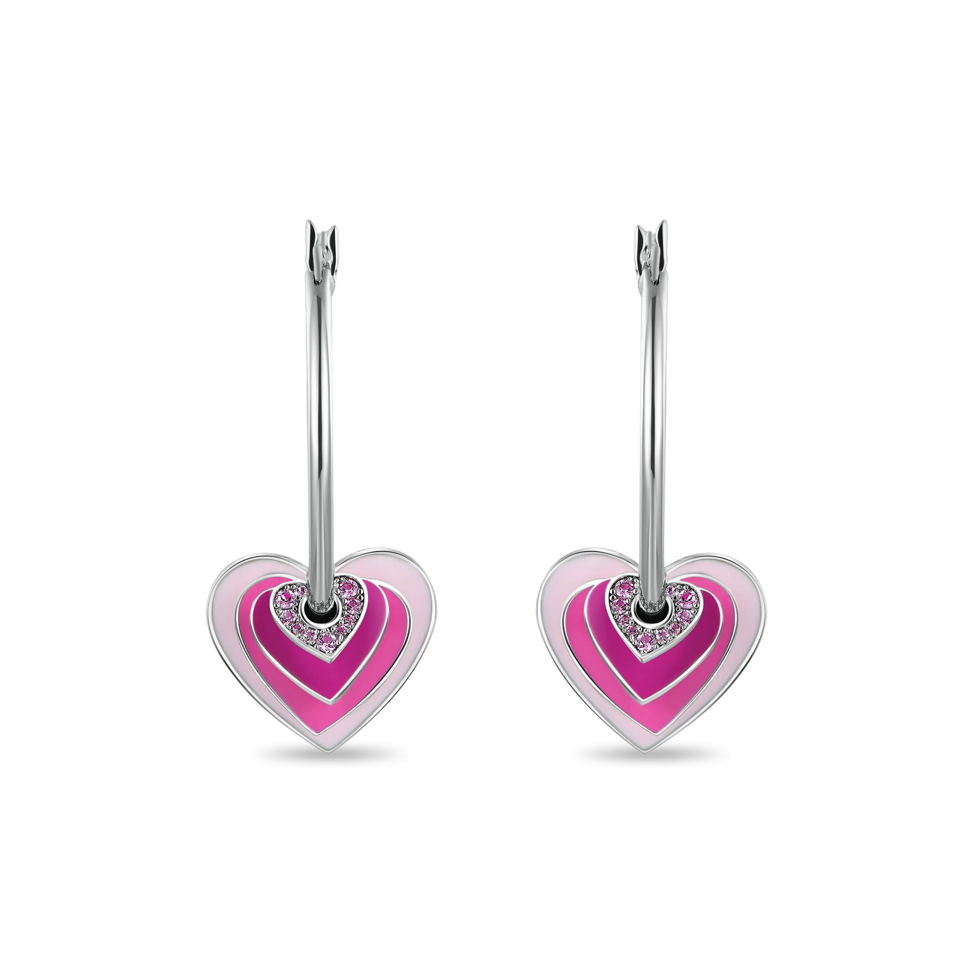 Women's Broken Heart Hoop Earrings