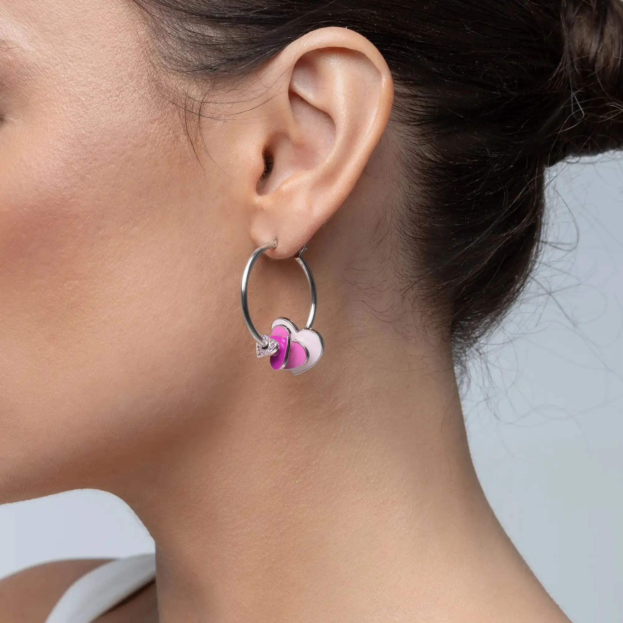 Women's Broken Heart Hoop Earrings