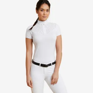 Women's Horse Riding Short-Sleeved Show Polo Shirt 500