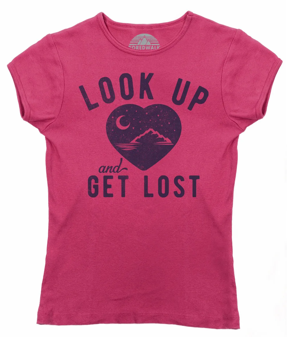 Women's Look Up and Get Lost T-Shirt - Astronomy Shirt