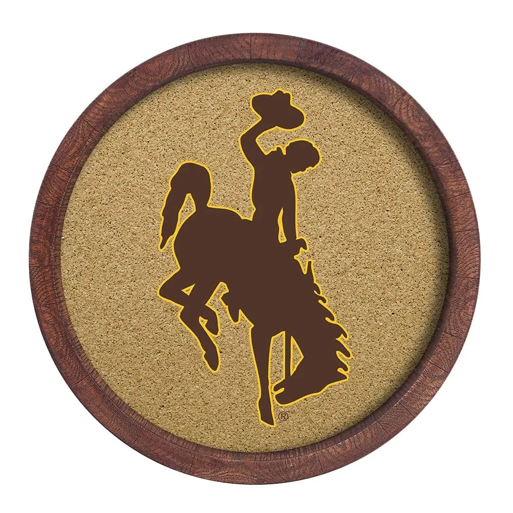 Wyoming Cowboys: "Faux" Barrel Framed Cork Board
