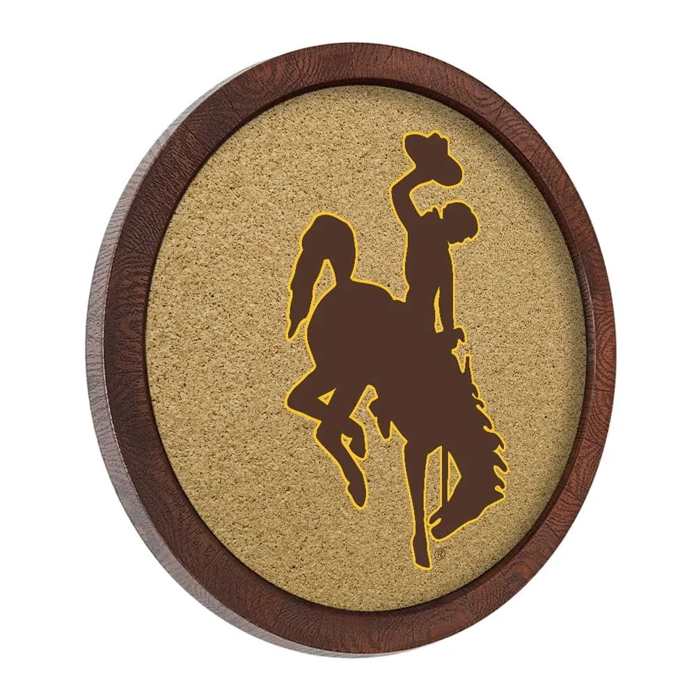 Wyoming Cowboys: "Faux" Barrel Framed Cork Board
