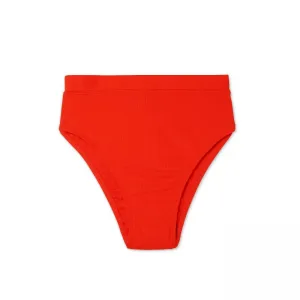 Xhilaration Women's Ribbed High Leg High Waist Bikini Swim Bottom