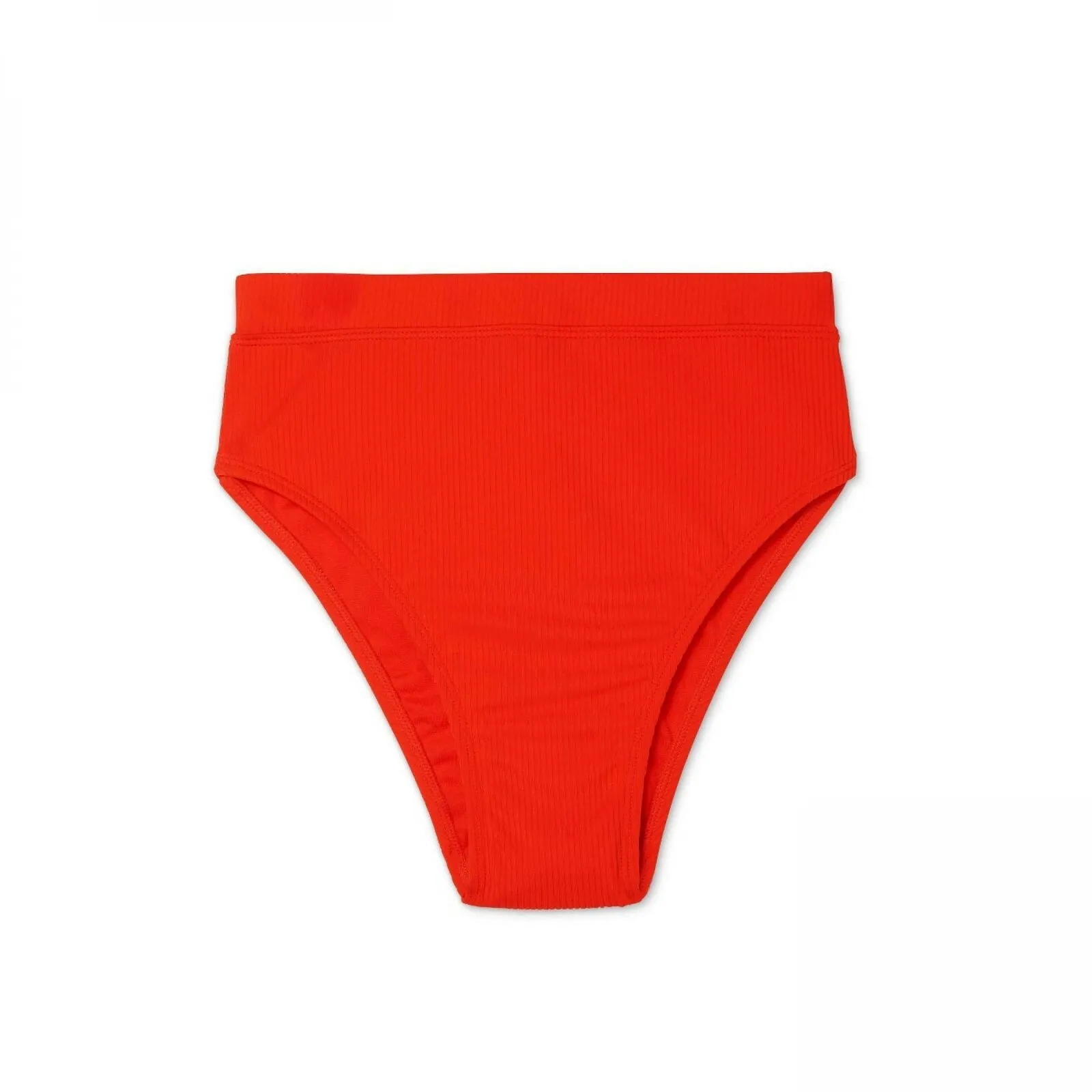 Xhilaration Women's Ribbed High Leg High Waist Bikini Swim Bottom