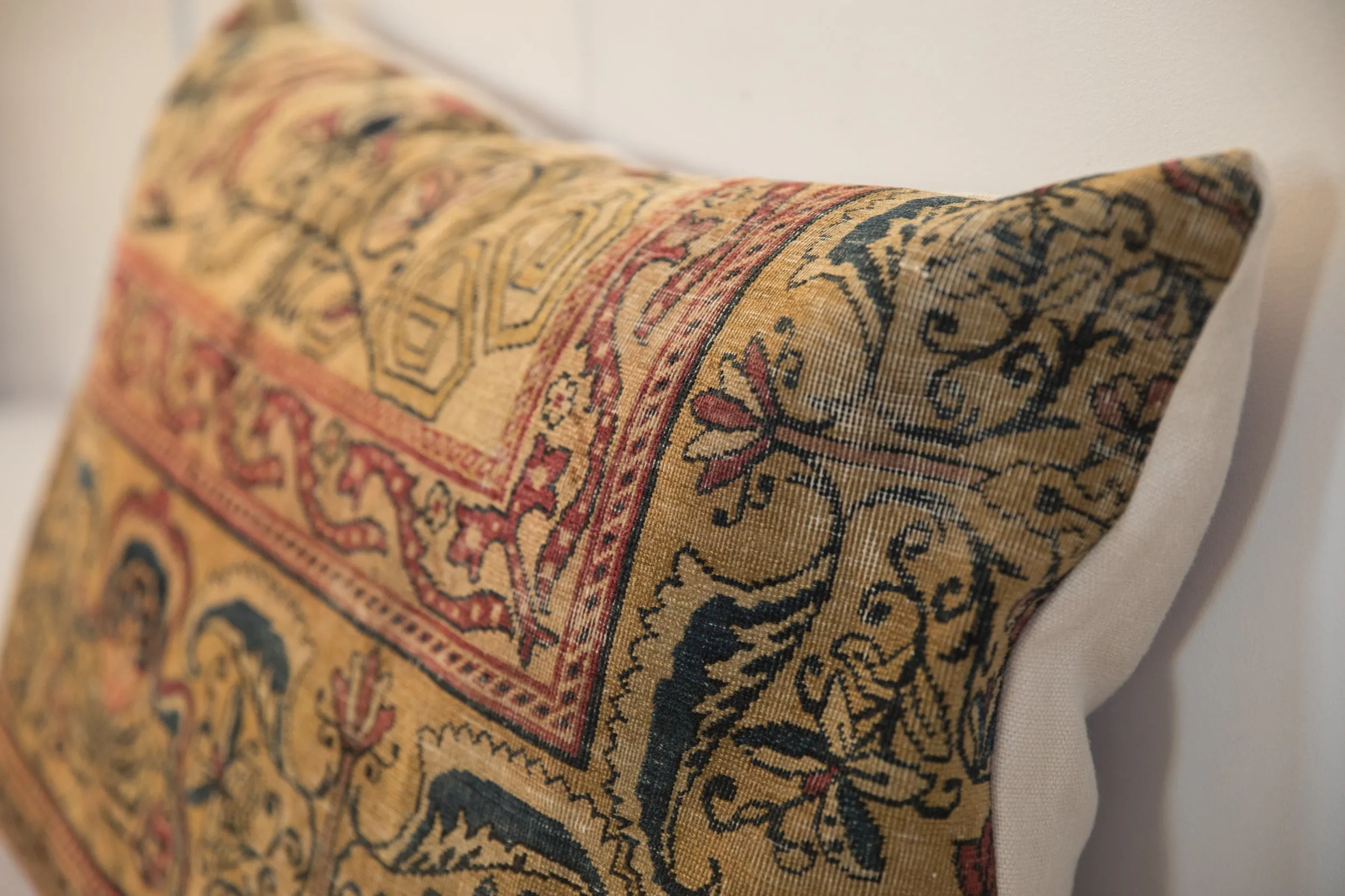 XL Vintage Rug Fragment Pillow 24x36