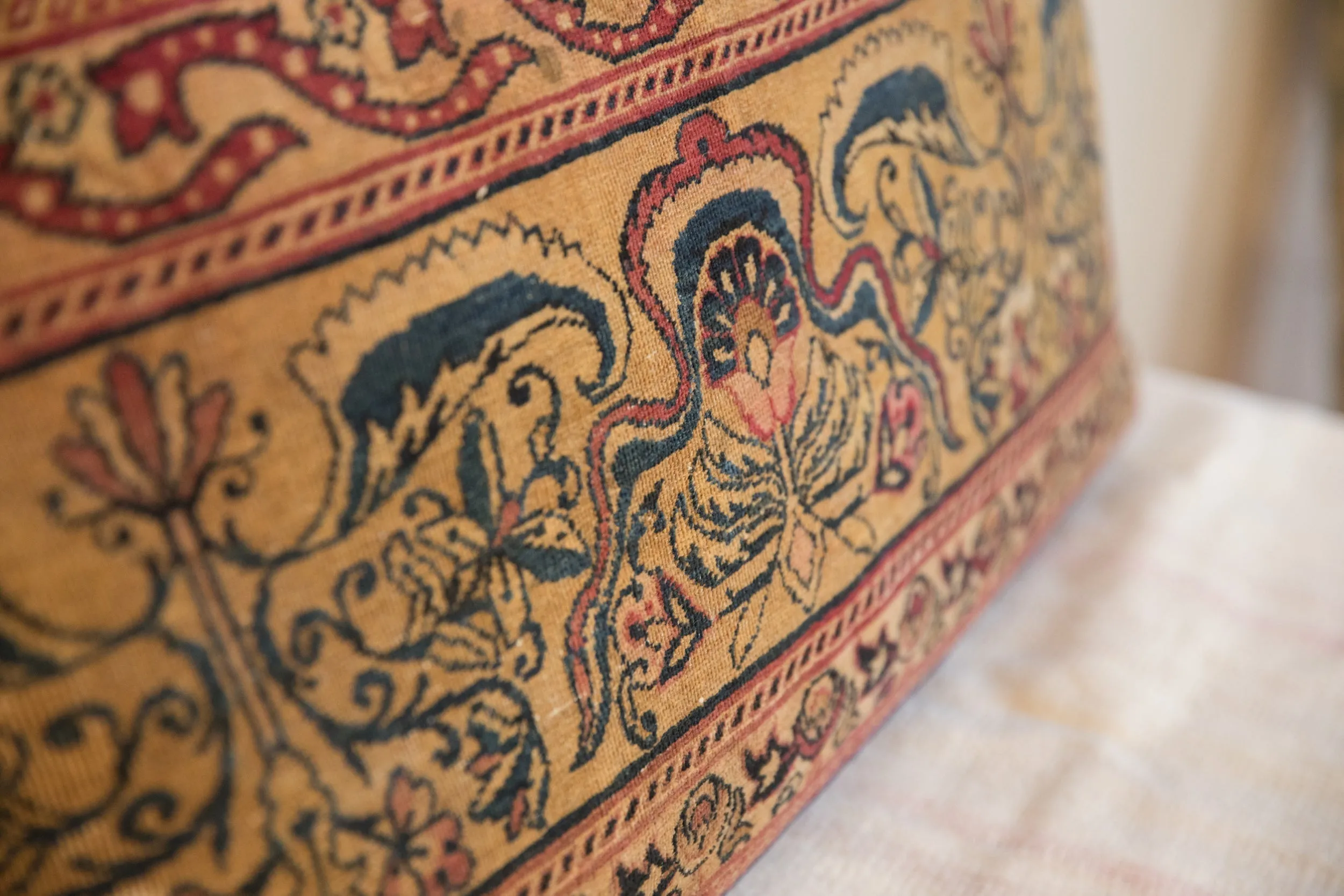 XL Vintage Rug Fragment Pillow 24x36