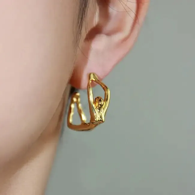 Y2K Gymnast Hoop Earrings for a Stylish Aesthetic Outfit