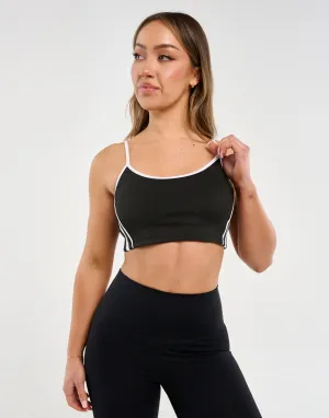 Y2K Retro Speed Sports Bra - Black