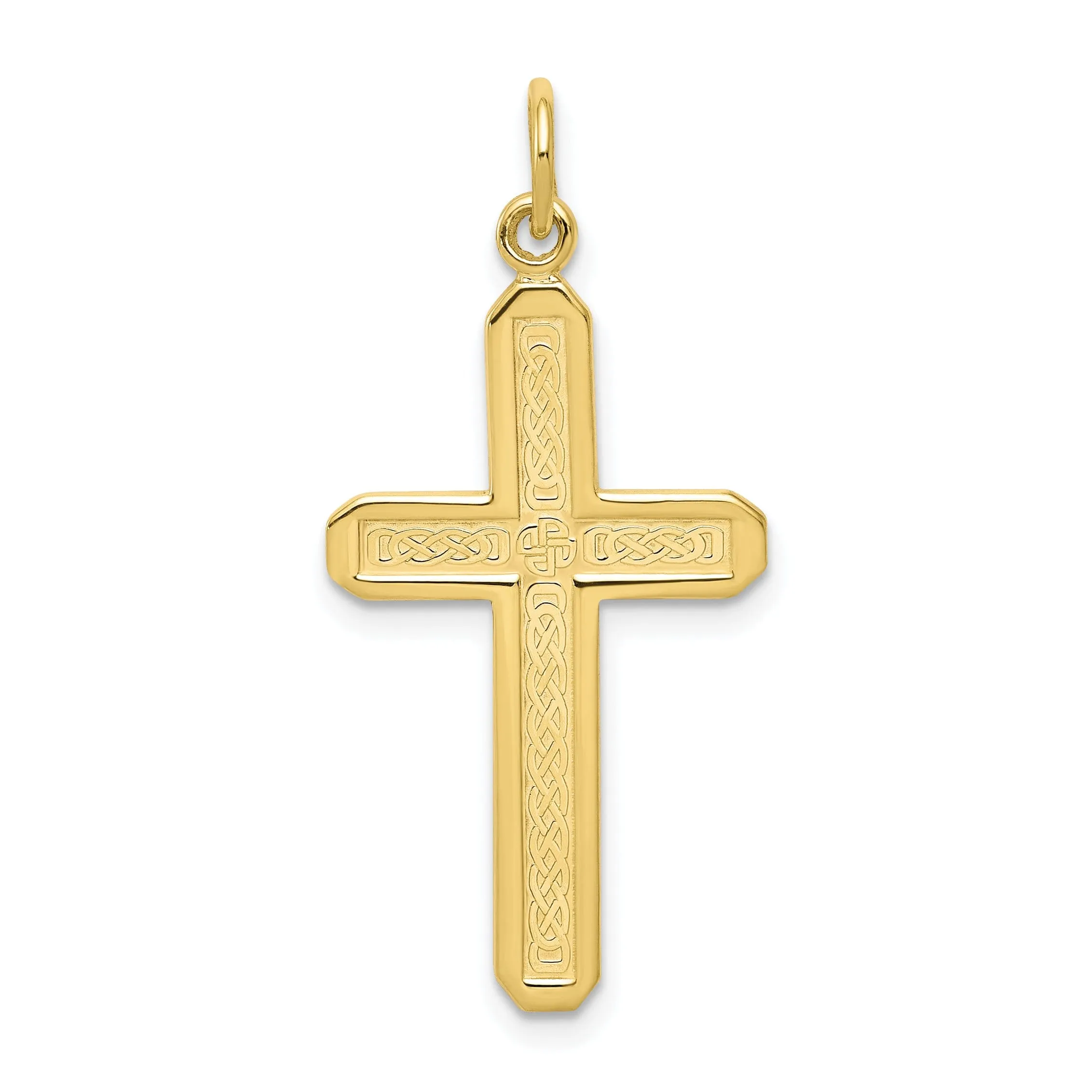 Yellow Gold Polished Cross Charm