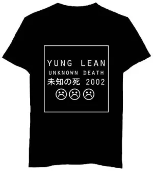 YUNG LEAN UNKNOWN DEATH Graphic T-Shirt Casual High Quality Crewneck Women Hipster Funny Cotton Grunge Aesthetic t shirt Tees