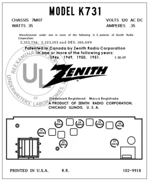 ZENITH-K731